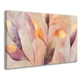 Quadro Decoração Sala Quarto Flores Tons Rosa Laranja Tela Cor Preto Cor Da Armação Borda Infinita