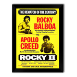 Quadro Decorati Rocky Balboa Vs Apollo Mold Vidro 43x33cm A3