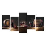 Quadro Decorativo 129x63 Sala Cozinha Gourmet Vinho Wine Kit