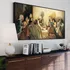 Quadro Decorativo A Ultima Ceia Moldura Filete 100x50cm Tela