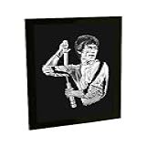Quadro Decorativo A2 Bruce Lee Nunchaku Artes Marciais Decoração Poster