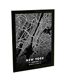 Quadro Decorativo A2 Mapa Nova York