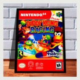 Quadro Decorativo A3 33x45 Diddy Kong Racing Nintendo 64