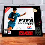 Quadro Decorativo A3 45x33 Fifa Soccer 97 Super Nintendo