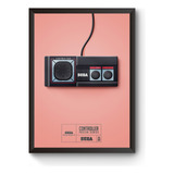 Quadro Decorativo A3 Game Retrô Controle Master System