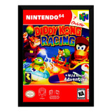 Quadro Decorativo A4 25x33 Diddy Kong Racing Nintendo 64