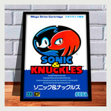 Quadro Decorativo A4 25x33 Sonic Knuckles