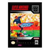 Quadro Decorativo A4 25x33 Superstar Soccer Super Nintendo
