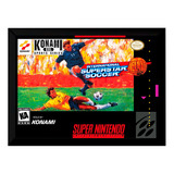 Quadro Decorativo A4 33x25 Superstar Soccer Super Nintendo