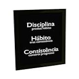 Quadro Decorativo A4 Disciplina Habito Consistência Frases