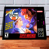 Quadro Decorativo A4 Street Fighter Alpha 2 Super Nintendo