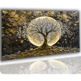 Quadro Decorativo Abstrato Arvore Pintura Sala Quarto 112x80