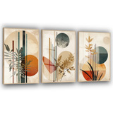 Quadro Decorativo Abstrato Folhas Nórdico Sala Hall Quarto