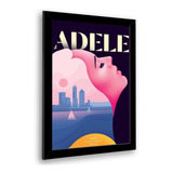 Quadro Decorativo Adele Poster Show 23x33cm