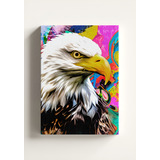 Quadro Decorativo Aguia Colorida Canvas 60x90 foto Paulista