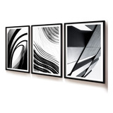 Quadro Decorativo Arquitetura Cinza Escritório Trio 40x60