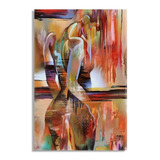 Quadro Decorativo Art Mulher Pintura Colorida Grande 80x60cm
