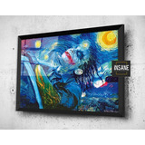 Quadro Decorativo Arte Coringa Van Gogh Pop Art C Vidro