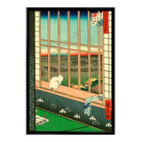 Quadro Decorativo Arte Japonesa Gato Sentado