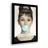 Quadro Decorativo Audrey Hepburn Bonequinha De Luxo 23x33cm