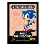 Quadro Decorativo Capa A3 33x45 Sonic Mega Drive Tectoy