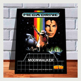 Quadro Decorativo Capa A4 25x33 Moonwalker Tectoy Mega Drive