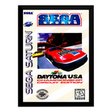 Quadro Decorativo Capa A4 25x33 Sega Saturn Daytona Usa