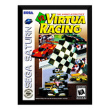Quadro Decorativo Capa A4 25x33 Virtua Racing Sega Saturn