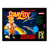 Quadro Decorativo Capa A4 33x25 Star Fox Super Nintendo