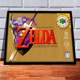 Quadro Decorativo Capa A4 33x25 Zelda Ocarina Nintendo 64