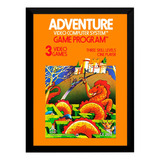 Quadro Decorativo Capa Adventure A4 25 X 33 Cm Atari 2600