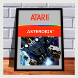 Quadro Decorativo Capa Asteroids Atari 2600 A3 33 X 45 Cm