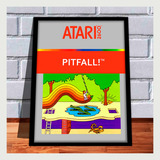 Quadro Decorativo Capa Pitfall A4 25 X 33 Cm Atari 2600