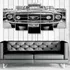 Quadro Decorativo Carro Retro Ford Mustang 1967 Garage Hall