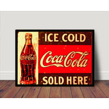 Quadro Decorativo Coca Cola Retro Vintage