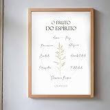 Quadro Decorativo Cristão Gospel O Fruto Do Espírito Gálatas 5 22 Quadros Bíblicos Versículos Bíblicos Presente Criativo Quadro Com Mensagem Motivacional Motivação Evangélico Moldura Crua 21x30 
