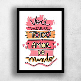 Quadro Decorativo Dia Das Mães Com Moldura A3