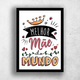 Quadro Decorativo Dia Das Mães Com Moldura A3