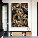 Quadro Decorativo Dragão Chines Oriental