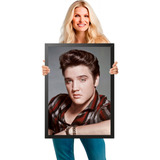 Quadro Decorativo Elvis Presley Foto Rock Moldura A2