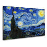 Quadro Decorativo Em Tela Para Sala Grande Quarto Van Gogh Cor Preto Cor Da Armação Borda Infinita