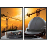 Quadro Decorativo Engenharia Civil Arquitetura 2pç 60x40