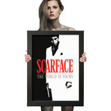 Quadro Decorativo Filme Scarface 60x42cm A2