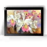 Quadro Decorativo Flores Orquídea Branca E