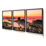 Quadro Decorativo Foto Aérea Rio De Janeiro Trio 30x45 Sala