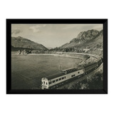 Quadro Decorativo Foto Antiga Trem Vintage Paisagem