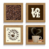 Quadro Decorativo Frases Café Xícara Grão Cozinha Canto Café