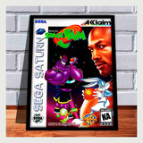 Quadro Decorativo Gamer Capa A3 33x45 Space Jam Sega Saturn
