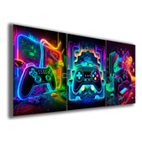 Quadro Decorativo Gamer Game Neon Controle Jogos Sala Quarto