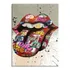 Quadro Decorativo Grande Boca Rolling Stones Street Art Pop